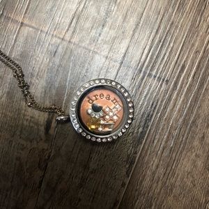 Origami Owl Necklace With 4 Charms